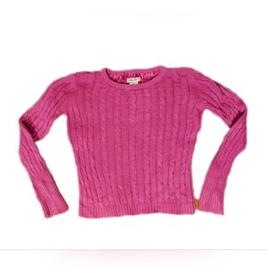 6/6X Cherokee Sweater Cable Knit Cranberry Color